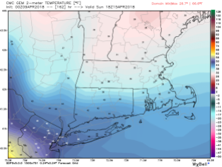 Or frigid like the Canadian model is forecasting? Image provided by WeatherBell,